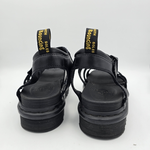 Dr. 'Doc' Martens Blaire Black Leather Sandals, Women's Size 8 - Picture 8 of 16